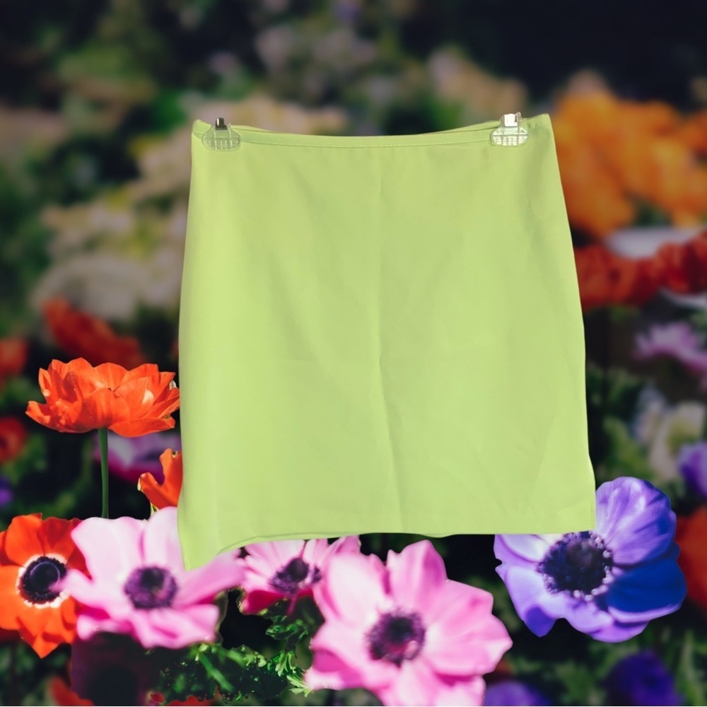 My Michelle Lime Green Skirt Women 7/8